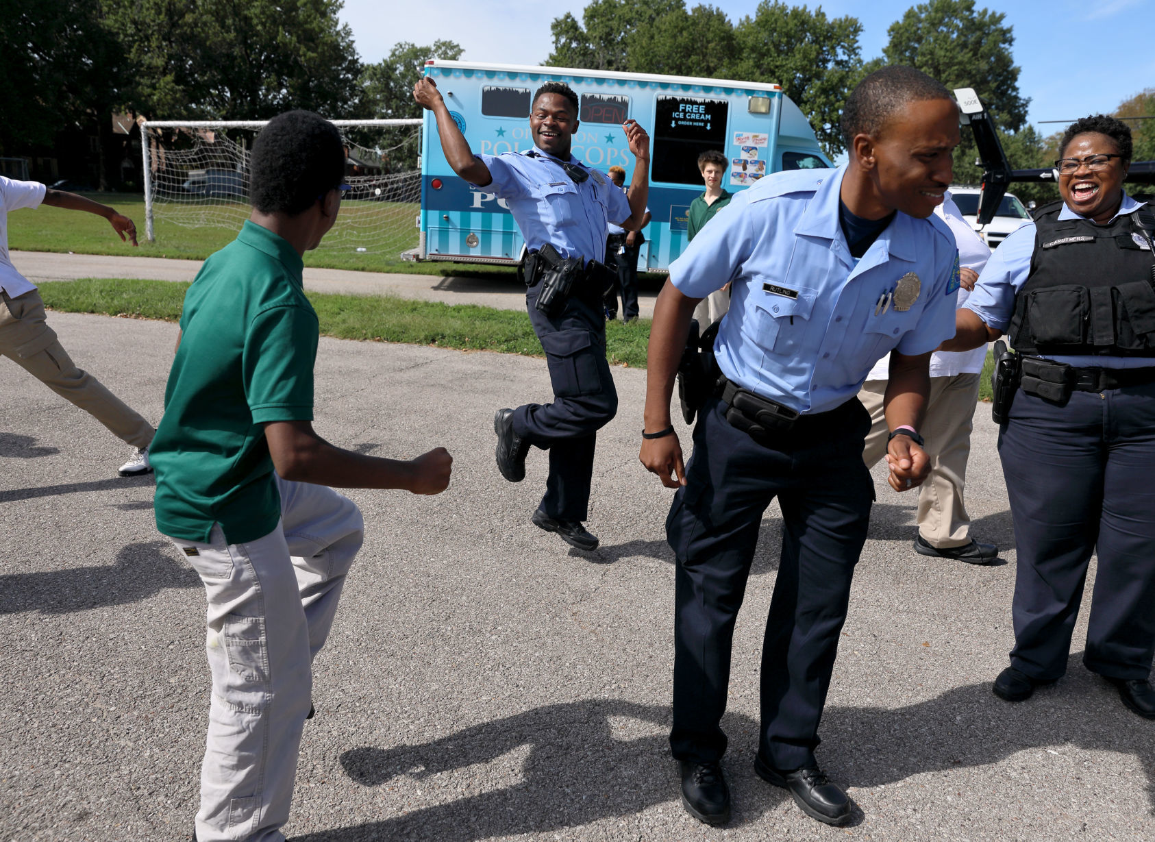 St. Louis Police hold dance off with Nottingham school kids